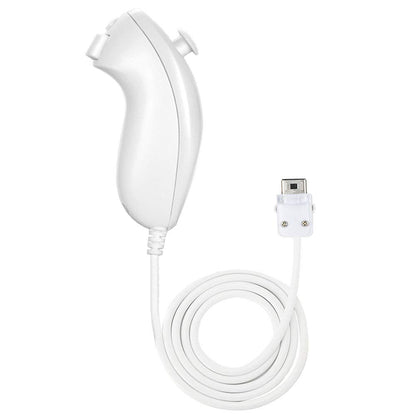 NC Nunchuck Controller Joystick Gamepad Replacement for Wii & Wii U - White (1PCS)