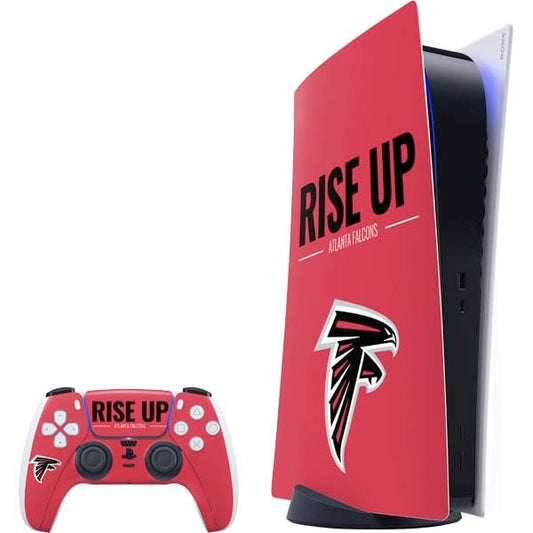 Skinit Decal Gaming Skin Compatible with PS5 Bundle - Officially Licensed NFL Atlanta Falcons Team Motto Design