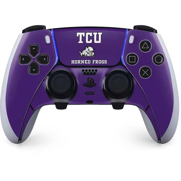 Skinit Decal Gaming Skin Compatible with PS5 DualSense Edge Pro Controller - Officially Licensed Texas Christian University Mascot Design