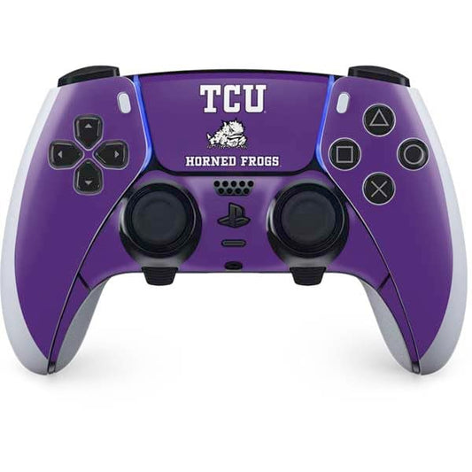 Skinit Decal Gaming Skin Compatible with PS5 DualSense Edge Pro Controller - Officially Licensed Texas Christian University Mascot Design