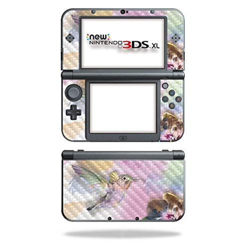 MightySkins Carbon Fiber Skin for Nintendo New 3DS XL (2015) - Water Color Mocking | Protective  Durable Textured Carbon Fiber Finish | Easy to Apply  Remove  and Change Styles | Made in The USA