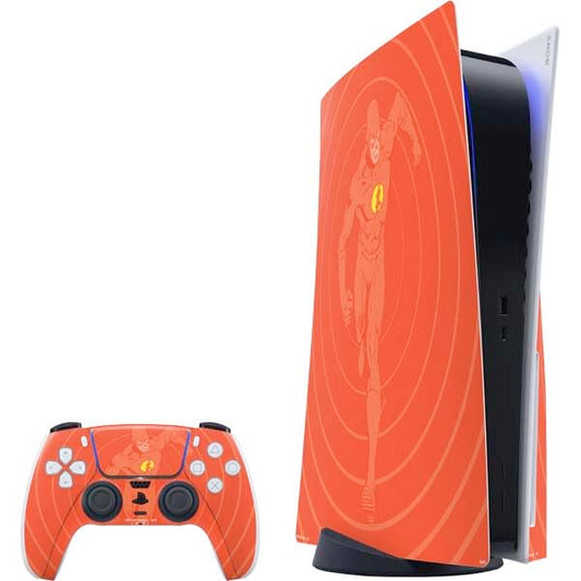 Skinit Decal Gaming Skin Compatible with PS5 Bundle - Officially Licensed DC Comics The Flash Classic Art Pose Design