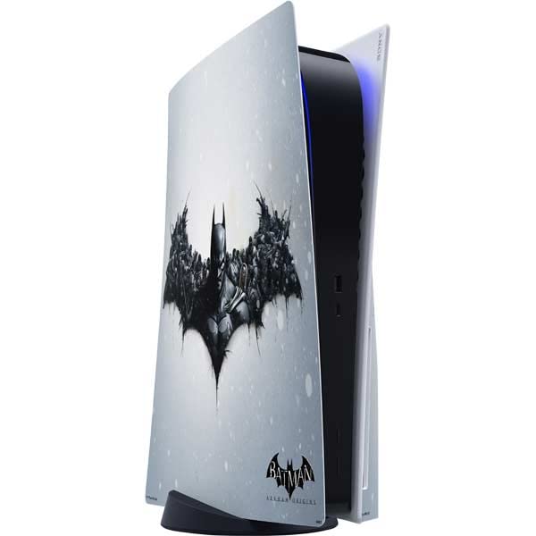 Skinit Decal Gaming Skin Compatible with PS5 Console - Officially Licensed DC Comics Arkham Origins Arkham Logo Design