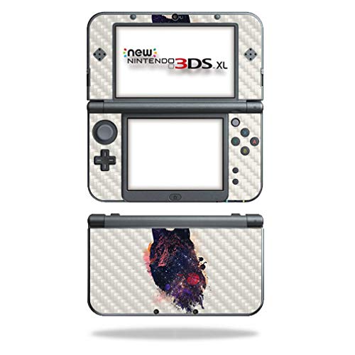 MightySkins Carbon Fiber Skin for Nintendo New 3DS XL (2015) - Universal Wolf | Protective  Durable Textured Carbon Fiber Finish | Easy to Apply  Remove  and Change Styles | Made in The USA