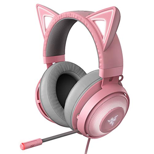 Razer Kraken Kitty RGB USB Gaming Headset: THX 7.1 Spatial Surround Sound - Chroma RGB Lighting - Retractable Active Noise Cance