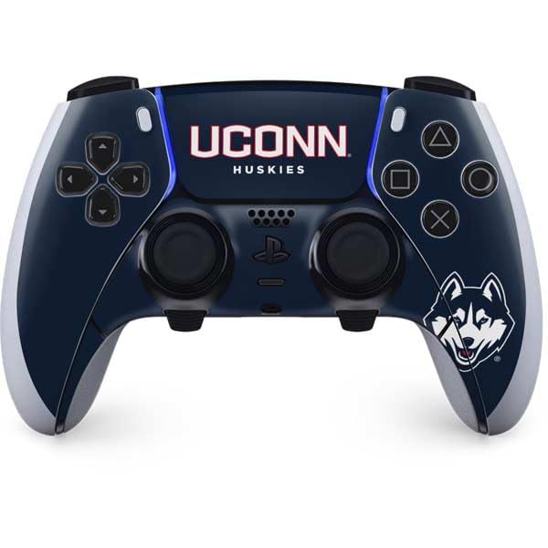 Skinit Decal Gaming Skin Compatible with PS5 DualSense Edge Pro Controller - Officially Licensed University of Connecticut Huskies UConn Design
