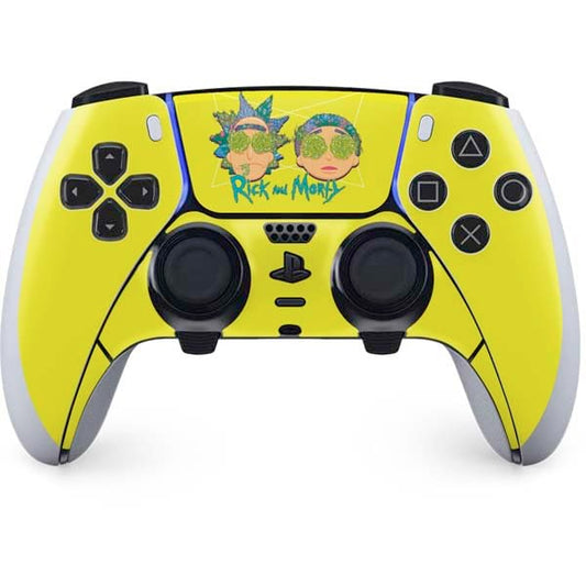 Skinit Decal Gaming Skin Compatible with PS5 DualSense Edge Pro Controller - Officially Licensed Adult Swim Rick and Morty Rick and Morty Portal Eyes Design