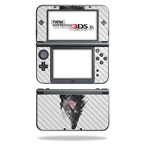 MightySkins Carbon Fiber Skin for Nintendo New 3DS XL (2015) - Missing Part | Protective  Durable Textured Carbon Fiber Finish | Easy to Apply  Remove  and Change Styles | Made in The USA