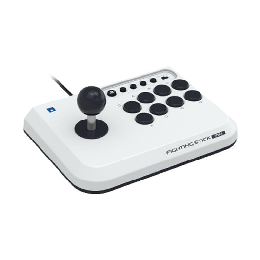 HORI Fighting Stick Mini for PS5, PS4, PC - Large, White, Model SPF-038U, Officially Licensed by Sony