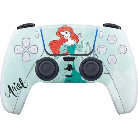 Skinit Decal Gaming Skin Compatible with PS5 Controller - Officially Licensed Disney Princess Ariel Design