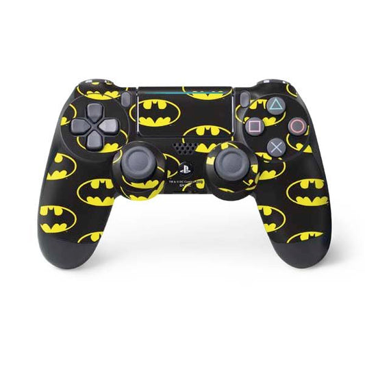 Skinit Decal Gaming Skin Compatible with PS4 Pro/Slim Controller - Officially Licensed DC Comics Batman Logo All Over Print Design