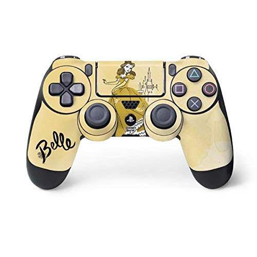 Skinit Decal Gaming Skin Compatible with PS4 Controller - Officially Licensed Disney Princess Belle Art Design