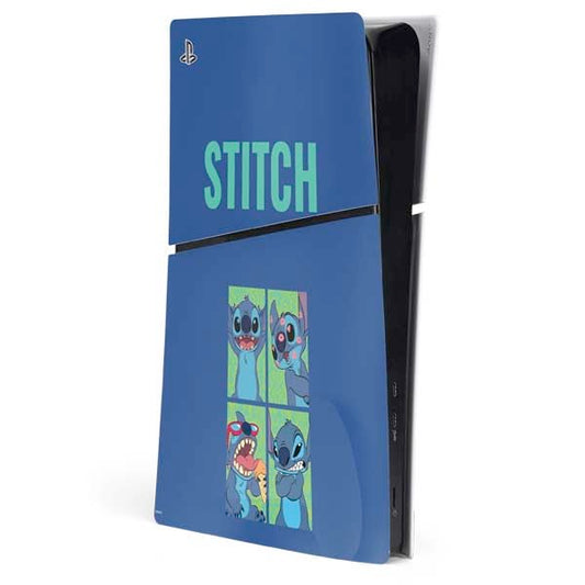 Skinit Decal Gaming Skin Compatible with PS5 Slim Digital Edition Console - Officially Licensed Disney Lilo and Stitch Personalities Moods Design
