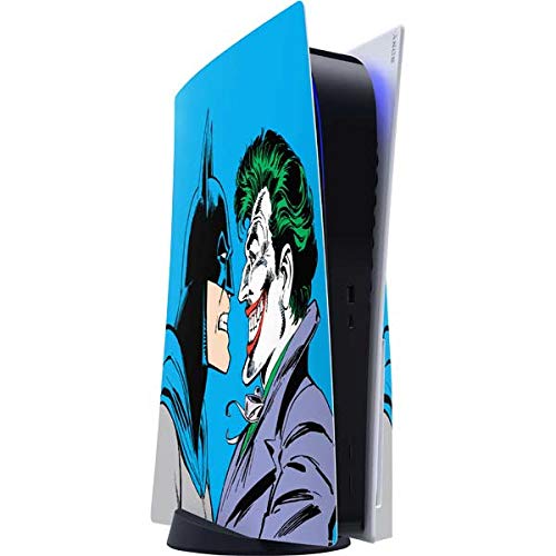 Skinit Decal Gaming Skin Compatible with PS5 Console - Officially Licensed DC Comics The Joker vs Batman Vintage Art Design