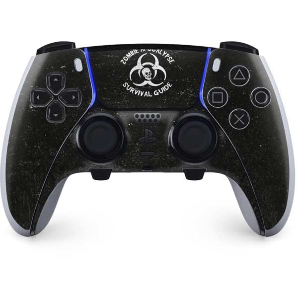 Skinit Decal Gaming Skin Compatible with PS5 DualSense Edge Pro Controller - Zombie Apocalypse Survival Guide Design