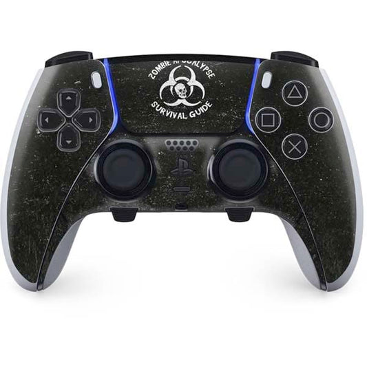 Skinit Decal Gaming Skin Compatible with PS5 DualSense Edge Pro Controller - Zombie Apocalypse Survival Guide Design