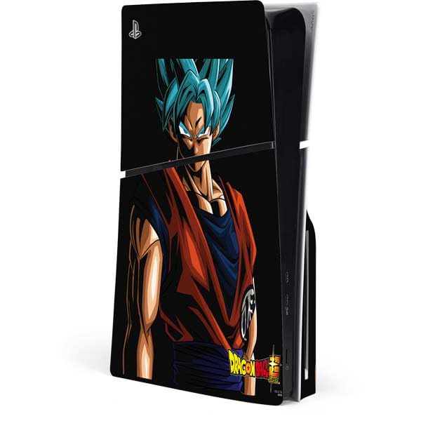 Skinit Decal Gaming Skin Compatible with PS5 Slim Disk Console - Officially Licensed Dragon Ball Super Goku Design