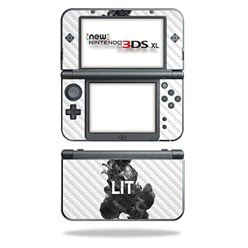 MightySkins Carbon Fiber Skin for Nintendo New 3DS XL (2015) - Lit | Protective  Durable Textured Carbon Fiber Finish | Easy to Apply  Remove  and Change Styles | Made in The USA
