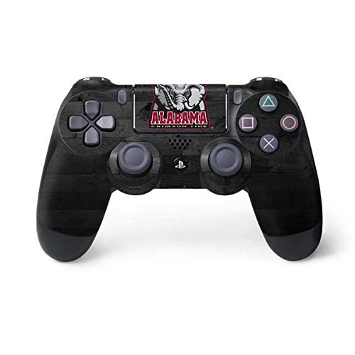 Skinit Decal Gaming Skin Compatible with PS4 Controller - Officially Licensed University of Alabama Basketball Wood Design