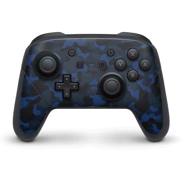 Skinit Decal Gaming Skin Compatible with Nintendo Switch Pro Controller - Blue Street Camo Design