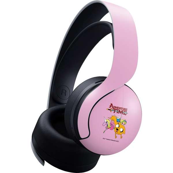 Skinit Decal Gaming Skin Compatible with Pulse 3D Wireless Headset for PS5 - Officially Licensed Adult Swim Adventure Time Riding in a Unicorn Design