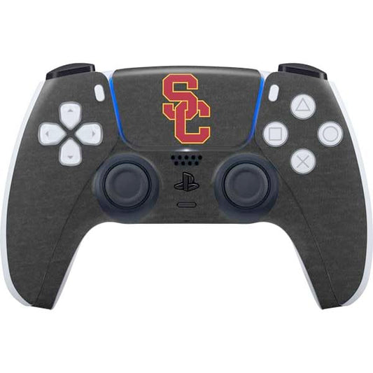 Skinit Decal Gaming Skin Compatible with PS5 Controller - Officially Licensed University of Southern California USC Dark Grey Logo Design