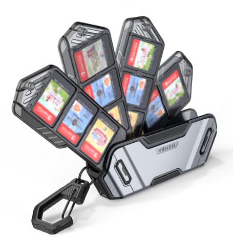 Mumba Switch Game Card Case Holder - Portable 4-Layer Rotatable Design, 4.7 inches, Calx for Nintendo Switch/Switch OLED/Lite