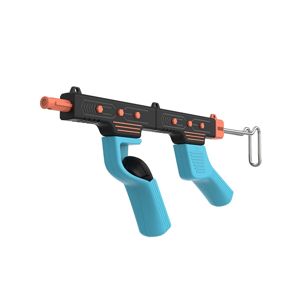 StarMei-HJXD ABS 2-in-1 Split Game Gun Controller  Convertible Blaster with Shoulder Stock for Handheld Gaming Console | Solo & 2-Player Mode