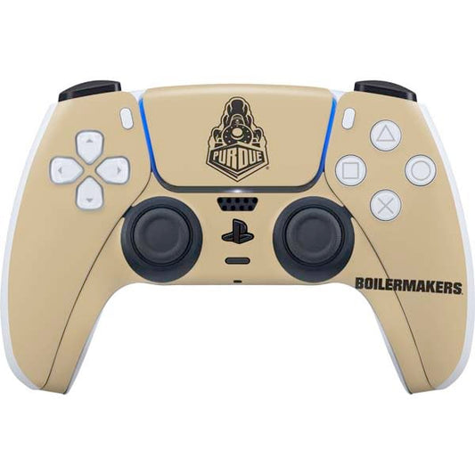 Skinit Decal Gaming Skin Compatible with PS5 Controller - Officially Licensed Purdue Gold Signature Logo Design
