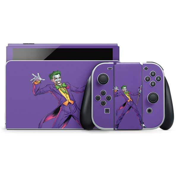 Skinit Decal Gaming Skin Compatible with Nintendo Switch OLED (2021) - Officially Licensed DC Comics The Joker Surprise - The Joker Design