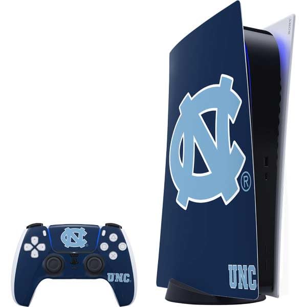 Skinit Decal Gaming Skin Compatible with PS5 Bundle - Officially Licensed University of North Carolina UNC Logo Design