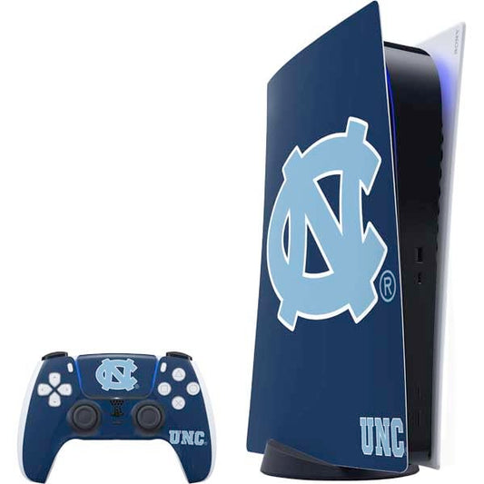 Skinit Decal Gaming Skin Compatible with PS5 Bundle - Officially Licensed University of North Carolina UNC Logo Design