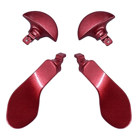 4PCS Metal Back Paddles for PS5 DualSense Edge Controller Paddles Replacement Interchangable Parts for PS5 DualSenseEdge Wireless Controller(Red) [video game]