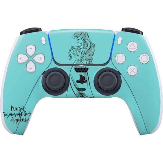 Skinit Decal Gaming Skin Compatible with PS5 Controller - Officially Licensed Disney Princess Ariel Gizmos and Gadgets Art Design