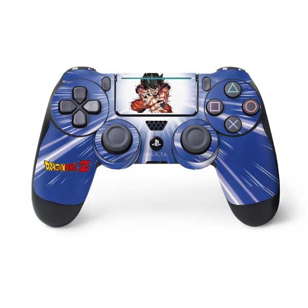 Skinit Decal Gaming Skin Compatible with PS4 Pro/Slim Controller - Officially Licensed Dragon Ball Z Goku Kamehameha Blast Design