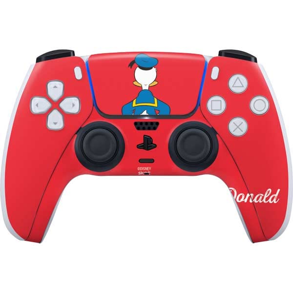 Skinit Decal Gaming Skin Compatible with PS5 Controller - Officially Licensed Disney Friends Donald Duck Backwards Design