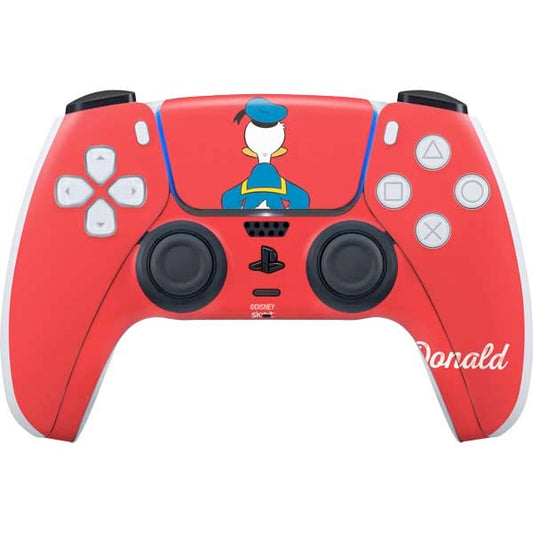 Skinit Decal Gaming Skin Compatible with PS5 Controller - Officially Licensed Disney Friends Donald Duck Backwards Design