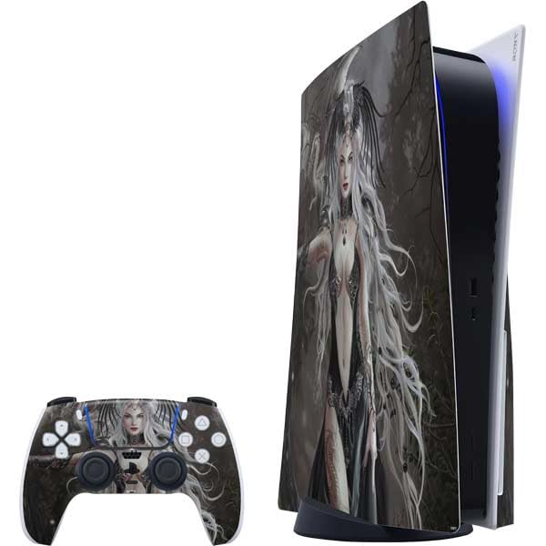 Skinit Decal Gaming Skin Compatible with PS5 Bundle - Officially Licensed Gothic Princess with Silver Dragon by Nene Thomas Design