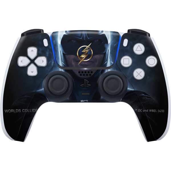 Skinit Decal Gaming Skin Compatible with PS5 Controller - Officially Licensed DC Comics The Flash Movie: Batman Poster Design