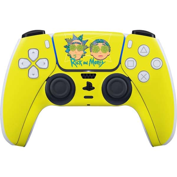 Skinit Decal Gaming Skin Compatible with PS5 Controller - Officially Licensed Adult Swim Rick and Morty Rick and Morty Portal Eyes Design