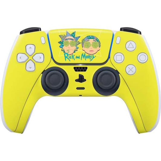 Skinit Decal Gaming Skin Compatible with PS5 Controller - Officially Licensed Adult Swim Rick and Morty Rick and Morty Portal Eyes Design