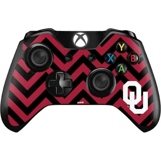 Skinit Decal Gaming Skin Compatible with Xbox One Controller - Officially Licensed University of Oklahoma Sooners Chevron Design