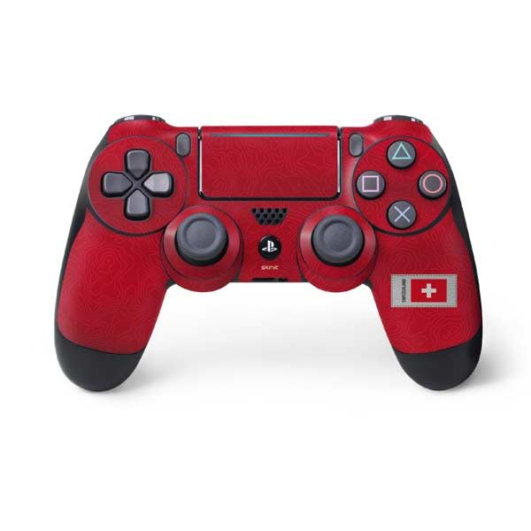 Skinit Decal Gaming Skin Compatible with PS4 Pro/Slim Controller - Switzerland Soccer Flag Design