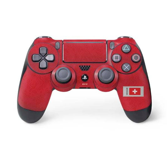 Skinit Decal Gaming Skin Compatible with PS4 Pro/Slim Controller - Switzerland Soccer Flag Design