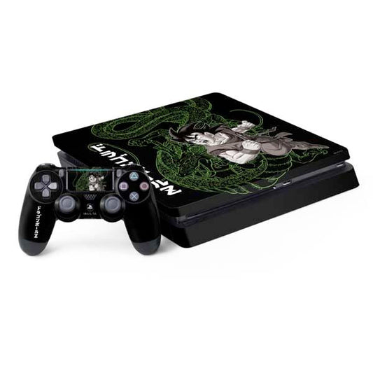 Skinit Decal Gaming Skin Compatible with PS4 Slim Bundle - Officially Licensed Dragon Ball Z Goku and Shenron Design