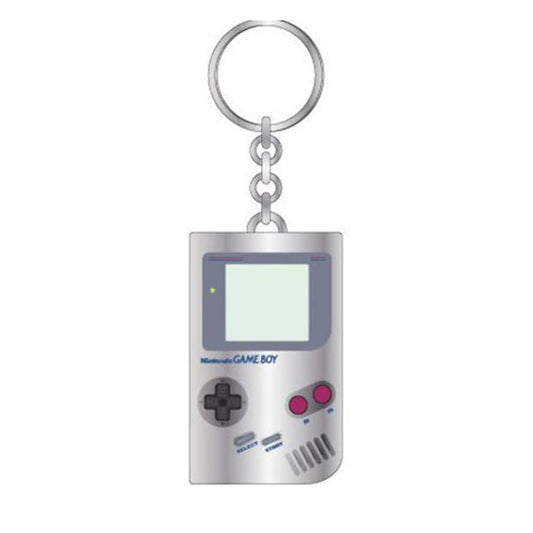Nintendo Gameboy Keychain - Metal, Silver Color, Model KE4CLDNTN