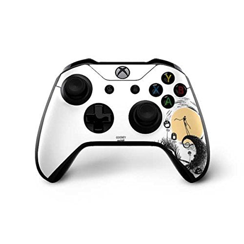 Skinit Decal Gaming Skin Compatible with Xbox One X Controller - Officially Licensed Disney Jack Skellington Pumpkin King Design