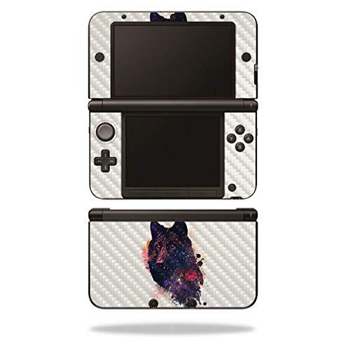 MightySkins Carbon Fiber Skin for Nintendo 3DS XL Original (2012-2014) - Universal Wolf | Protective  Durable Textured Carbon Fiber Finish | Easy to Apply  Remove  and Change Styles | Made in The USA