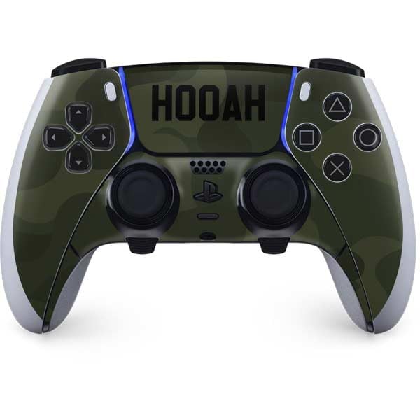 Skinit Decal Gaming Skin Compatible with PS5 DualSense Edge Pro Controller - Hooah Military Design