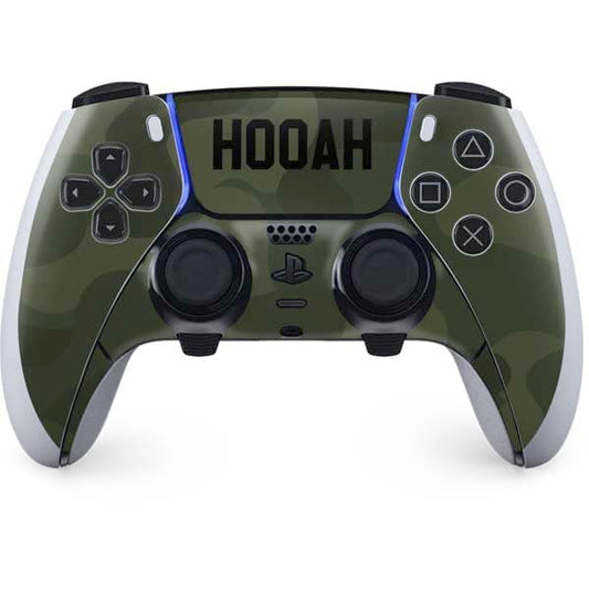 Skinit Decal Gaming Skin Compatible with PS5 DualSense Edge Pro Controller - Hooah Military Design
